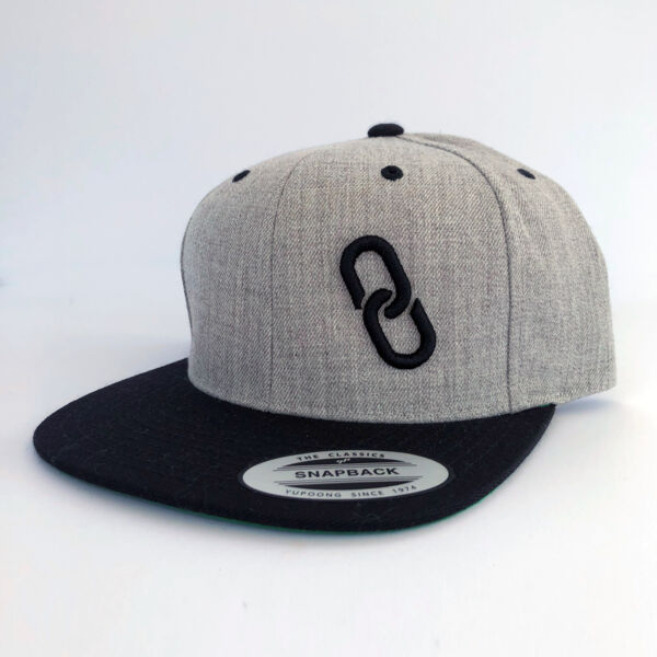 Heathered Flat Bill Snapback Cap with 3D Puff Embroidery Thumbnail