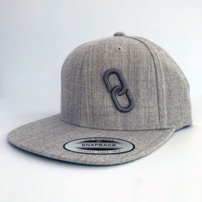 Heathered Flat Bill Snapback Cap with 3D Puff Embroidery Thumbnail