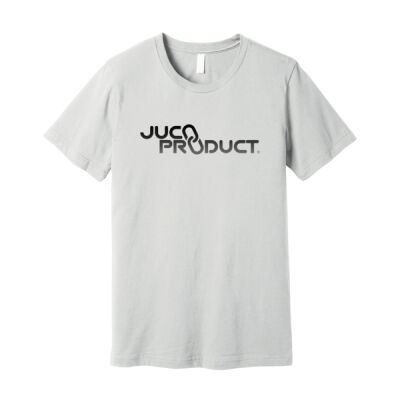 Silver Grey Unisex Jersey Short Sleeve T-Shirt with Black/Grey Gradient JucoProduct Print  2 Thumbnail