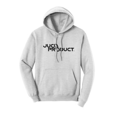 Ash Grey Fleece Pullover Hooded Sweatshirt with Black Jucoproduct Print  2 Thumbnail